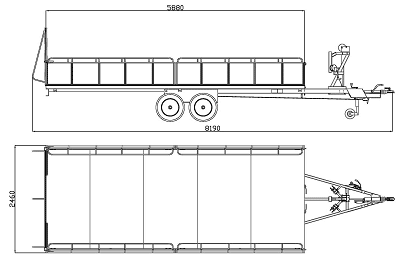Чертеж трейлера для перевозки СВП